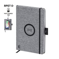 BLOCK NOTES A5 CON CARICATORE WIRELESS 10W RPET